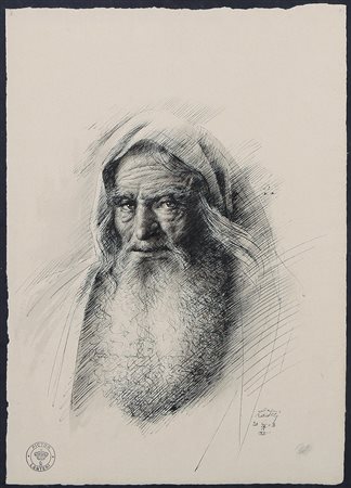 ALBERTO REMO CARLO LANTERI Torino 06/01/1955 Profeta, 2008 china su carta cm....