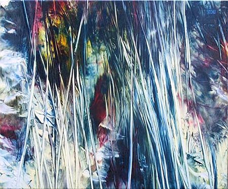 ANDREA QUARTO Lucca 1959 Effetto serra, 2007 olio su tela cm. 50x60, firma in...