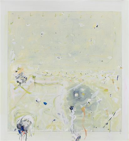 GIANCARLO OSSOLA Milano 1935 Esterno popolato 2, 1973 tecnica mista su tela...