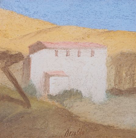 FRANCO BERALDO Meolo (Ve) 1944 Paesaggio, 2011 affresco su tela cm. 30x30,...