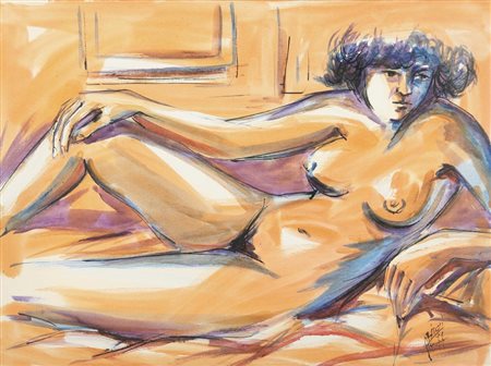 FRANCO AZZINARI S. Demetrio Corona (Cs) 03/03/1949 Nudo, 1977 olio su tela...