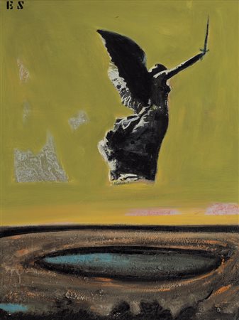 MIRKO PAGLIACCI Losanna 1959 Angelo post atomico, 1997 olio materico e...