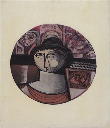 VITTORIOMARIA DI CARLO S. Marco in Lamis (Fg) 1939 Figura, 1974 tecnica mista...