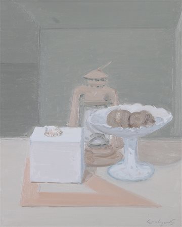 RENZO CODOGNOTTO Cesarolo 1938 Natura morta olio su tela cm. 50x40, firma in...