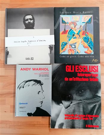 ARTISTI VARI (WARHOL, ISGRÒ, BOTTARI) - Lotto unico di 4 cataloghi