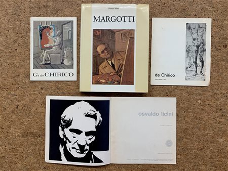 ARTE ITALIANA DEL XX SECOLO (DE CHIRICO, LICINI E MARGOTTI) - Lotto unico di 4 cataloghi