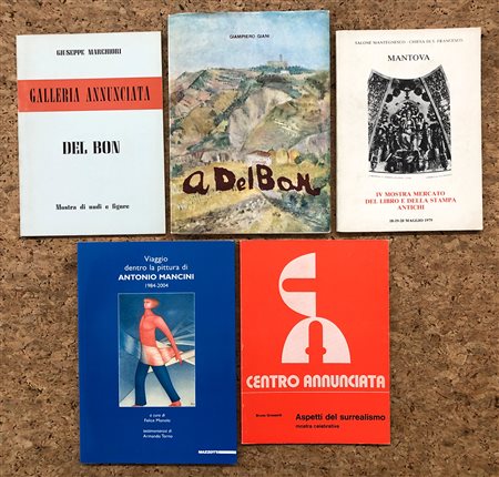 AUTORI VARI (DEL BON, MANCINI, MATTA, LAM, BRAUNER...) - Lotto unico di 5 cataloghi: