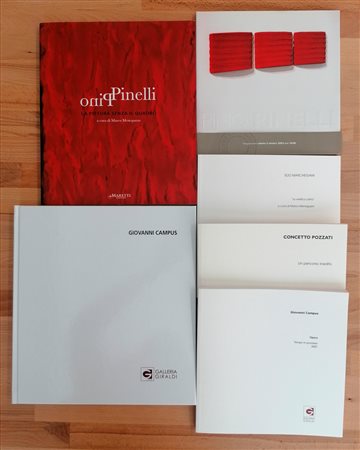 ARTISTI ITALIANI (ELIO MARCHEGIANI, PINO PINELLI, GIOVANNI CAMPUS, CONCETTO POZZATI) - Lotto unico di 6 cataloghi