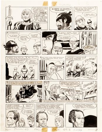 Hugo Pratt (Rimini 1927-Losanna 1995)  - Le avventure di Fanfulla, 1967