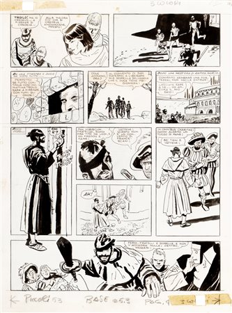 Hugo Pratt (Rimini 1927-Losanna 1995)  - Le avventure di Fanfulla, 1967