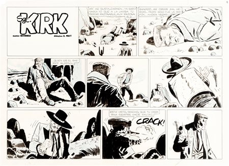 Hugo Pratt (Rimini 1927-Losanna 1995)  - Il Sergente Kirk - Il castello di Titlàn, 1958