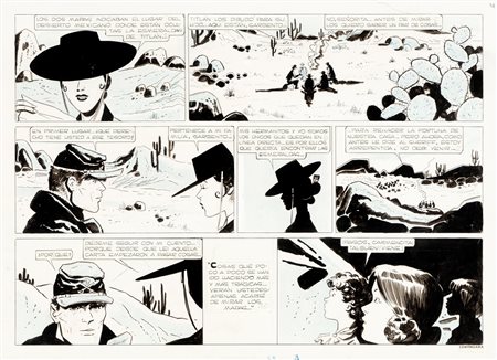 Hugo Pratt (Rimini 1927-Losanna 1995)  - Il Sergente Kirk - Il castello di Titlàn, 1958