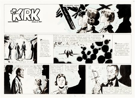 Hugo Pratt (Rimini 1927-Losanna 1995)  - Il Sergente Kirk - Il castello di Titlàn, 1958