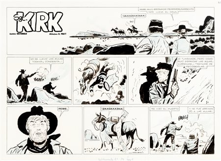 Hugo Pratt (Rimini 1927-Losanna 1995)  - Il Sergente Kirk - Il castello di Titlàn, 1959