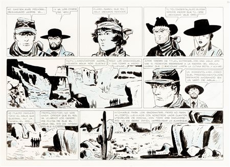 Hugo Pratt (Rimini 1927-Losanna 1995)  - Il Sergente Kirk - Il castello di Titlàn, 1959