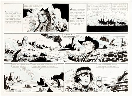 Hugo Pratt (Rimini 1927-Losanna 1995)  - Il Sergente Kirk - Il castello di Titlàn, 1959