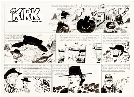 Hugo Pratt (Rimini 1927-Losanna 1995)  - Il Sergente Kirk - Il castello di Titlàn, 1959