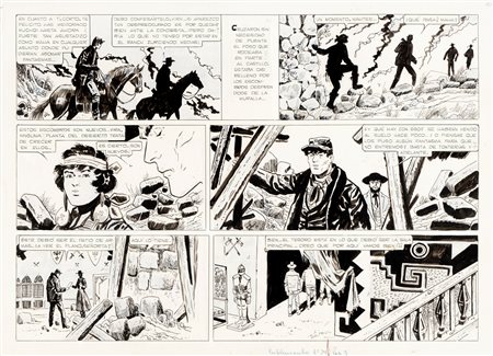 Hugo Pratt (Rimini 1927-Losanna 1995)  - Il Sergente Kirk - Il castello di Titlàn, 1959