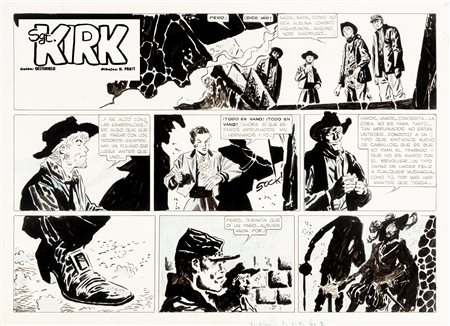 Hugo Pratt (Rimini 1927-Losanna 1995)  - Il Sergente Kirk - Il castello di Titlàn, 1959