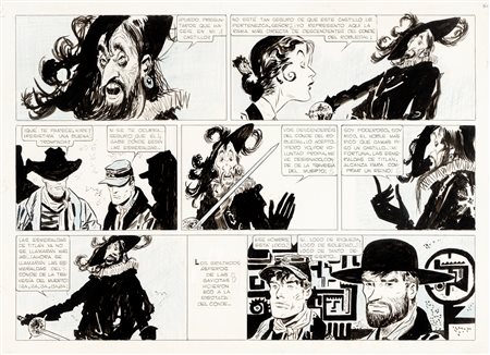 Hugo Pratt (Rimini 1927-Losanna 1995)  - Il Sergente Kirk - Il castello di Titlàn, 1959