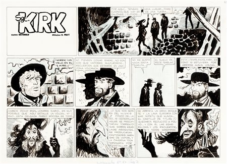 Hugo Pratt (Rimini 1927-Losanna 1995)  - Il Sergente Kirk - Il castello di Titlàn, 1959