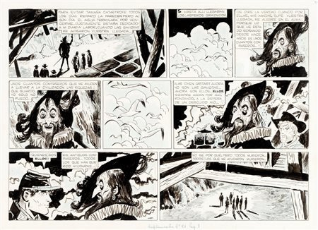 Hugo Pratt (Rimini 1927-Losanna 1995)  - Il Sergente Kirk - Il castello di Titlàn, 1959