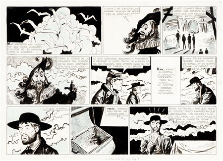 Hugo Pratt (Rimini 1927-Losanna 1995)  - Il Sergente Kirk - Il castello di Titlàn, 1959