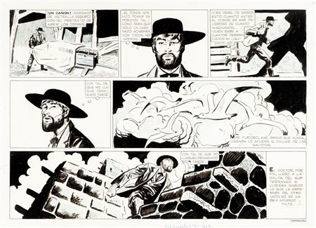 Hugo Pratt (Rimini 1927-Losanna 1995)  - Il Sergente Kirk - Il castello di Titlàn, 1959