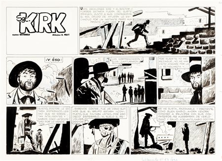 Hugo Pratt (Rimini 1927-Losanna 1995)  - Il Sergente Kirk - Il castello di Titlàn, 1959