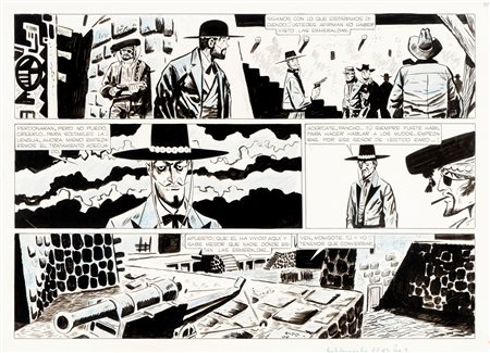 Hugo Pratt (Rimini 1927-Losanna 1995)  - Il Sergente Kirk - Il castello di Titlàn, 1959