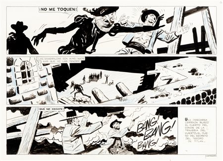 Hugo Pratt (Rimini 1927-Losanna 1995)  - Il Sergente Kirk - Il castello di Titlàn, 1959