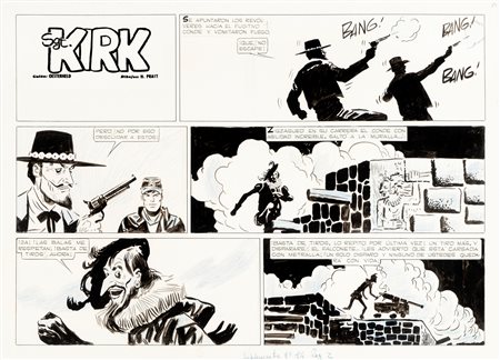 Hugo Pratt (Rimini 1927-Losanna 1995)  - Il Sergente Kirk - Il castello di Titlàn, 1959