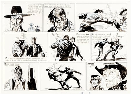 Hugo Pratt (Rimini 1927-Losanna 1995)  - Il Sergente Kirk - Il castello di Titlàn, 1959