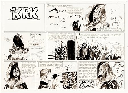 Hugo Pratt (Rimini 1927-Losanna 1995)  - Il Sergente Kirk - Il castello di Titlàn, 1959