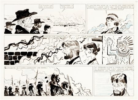 Hugo Pratt (Rimini 1927-Losanna 1995)  - Il Sergente Kirk - Il castello di Titlàn, 1959