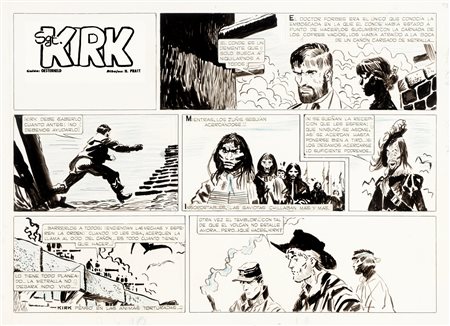 Hugo Pratt (Rimini 1927-Losanna 1995)  - Il Sergente Kirk - Il castello di Titlàn, 1959