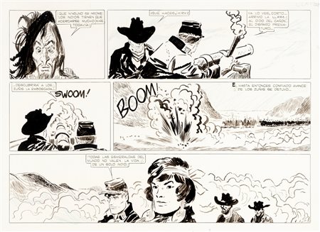 Hugo Pratt (Rimini 1927-Losanna 1995)  - Il Sergente Kirk - Il castello di Titlàn, 1959