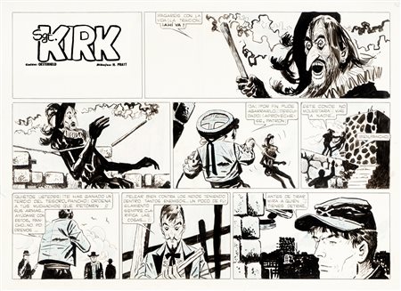 Hugo Pratt (Rimini 1927-Losanna 1995)  - Il Sergente Kirk - Il castello di Titlàn, 1959