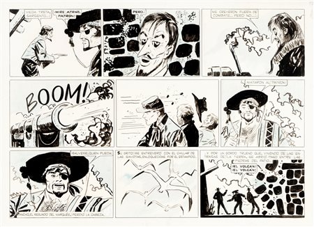 Hugo Pratt (Rimini 1927-Losanna 1995)  - Il Sergente Kirk - Il castello di Titlàn, 1959