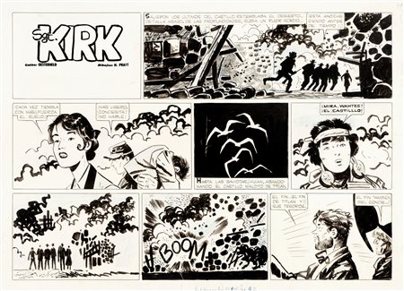 Hugo Pratt (Rimini 1927-Losanna 1995)  - Il Sergente Kirk - Il castello di Titlàn, 1959