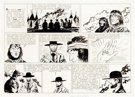 Hugo Pratt (Rimini 1927-Losanna 1995)  - Il Sergente Kirk - Il castello di Titlàn, 1959