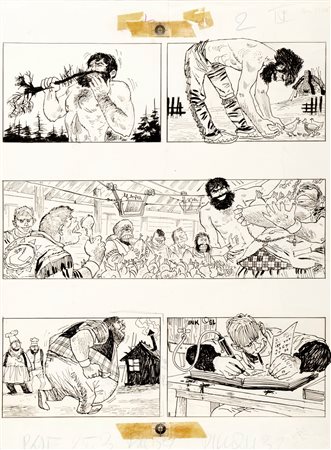 Hugo Pratt (Rimini 1927-Losanna 1995)  - Il favoloso West: I giganti burloni, 1964