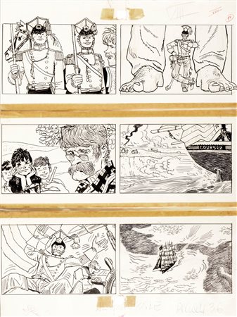 Hugo Pratt (Rimini 1927-Losanna 1995)  - Il favoloso West: I giganti burloni, 1964