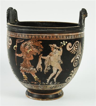 IMPORTANTE SITULA APULA A FIGURE ROSSE DATAZIONE: 340-320 a. C. MATERIA E...