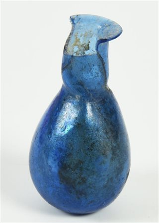 UNGUENTARIO IN VETRO DATAZIONE: II-I sec. a. C. MATERIA E TECNICA: vetro blu,...