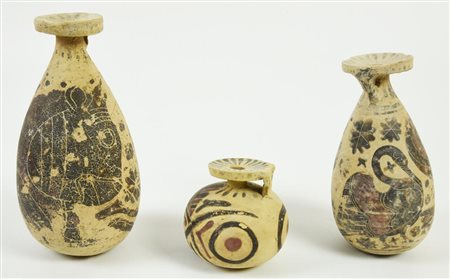 DUE ALABASTRA ED UN ARYBALLOS ETRUSCO CORINZI DATAZIONE: VI sec. a. C....