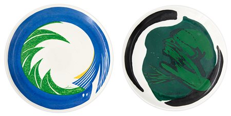 AUTORI VARI ( DOVA E BRINDISI) - Lotto unico di due piatti in ceramica serigrafata