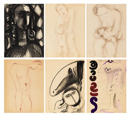 RUGGERO FALANGA (1914-1970) - Lotto unico di 6 opere