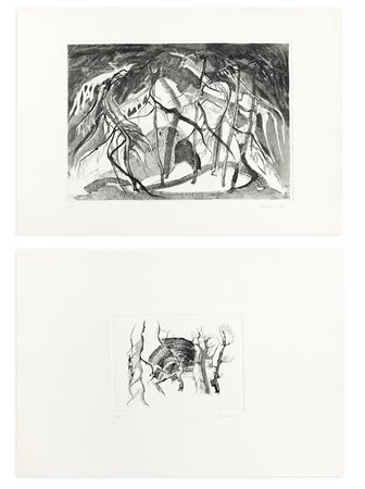 FRANCO PEDRINA (1934-2017) - Lotto unico di 2 acqueforti