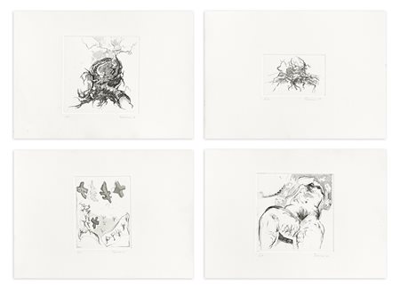 FRANCO PEDRINA (1934-2017) - Lotto unico di 4 acqueforti